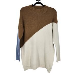 BB Dakota Color Block Pullover Classic Crewneck Sweater Size Medium